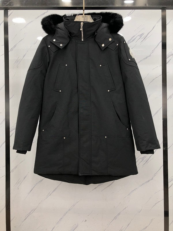Moose Knuckles Men's Longline Hooded Parka - Black