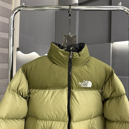 The North Face '90s-Inspired Puffer Jacket - Two-Tone Olive Green
