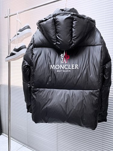 Moncler Stand-Collar Hooded Puffer Down Jacket - Black
