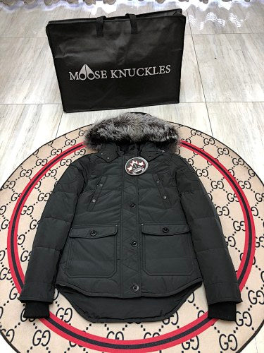 Moose Knuckles Women's Quilted Hooded Parka - Black