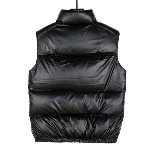 Prada Glossy Puffer Vest with Oversized Pockets - Black