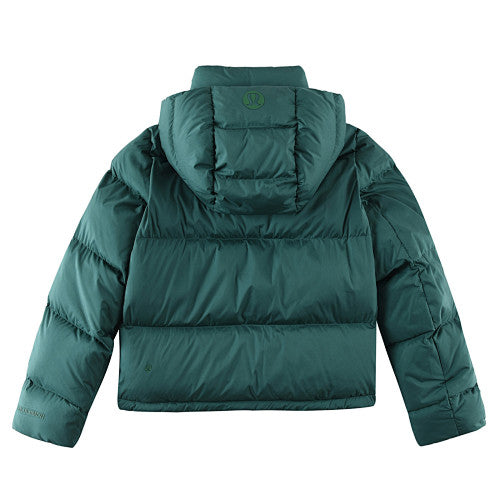 lululemon Women's Wunder Puff Hooded Puffer Jacket in Deep Green