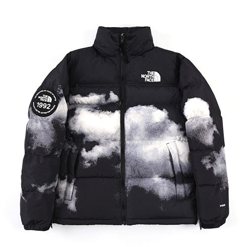 The North Face 1992 Unisex Cloud-Print Puffer Jacket - Black & White