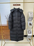 lululemon Women's Wunder Puff Long Hooded Puffer Coat in Black
