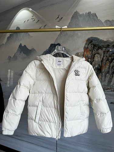 MLB New York Yankees Kids Hooded Puffer Jacket - Off-White