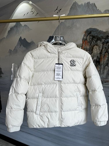 MLB New York Yankees Kids Hooded Puffer Jacket - Off-White