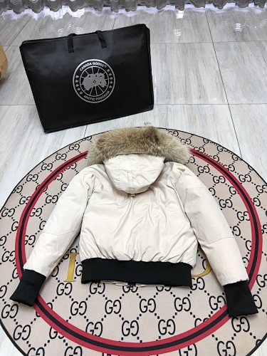 Canada Goose Women's Hooded Bomber Jacket - Off-White