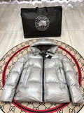 Canada Goose Crofton 2252 Hooded Puffer Jacket in Silver