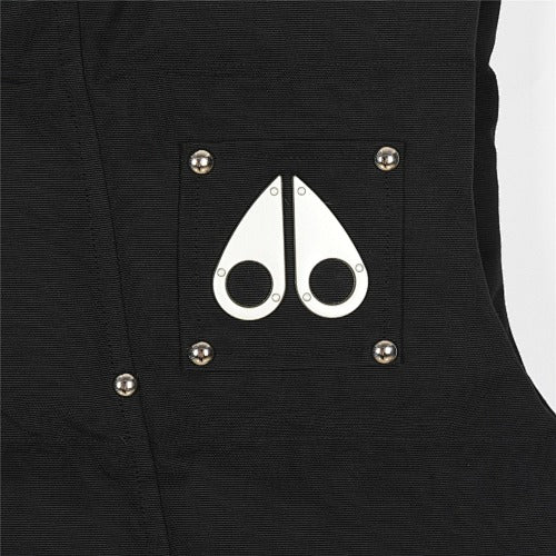 Moose Knuckles Metal Logo Studded Down Vest - Black