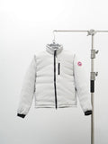 Canada Goose Lodge Stand-Collar Puffer Jacket in White