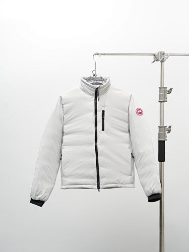 Canada Goose Lodge Stand-Collar Puffer Jacket in White