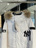 MLB New York Yankees Unisex Hooded Parka in White