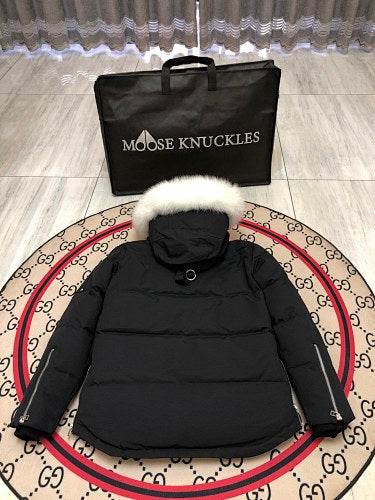 Moose Knuckles Men's Quilted Hooded Parka - Black