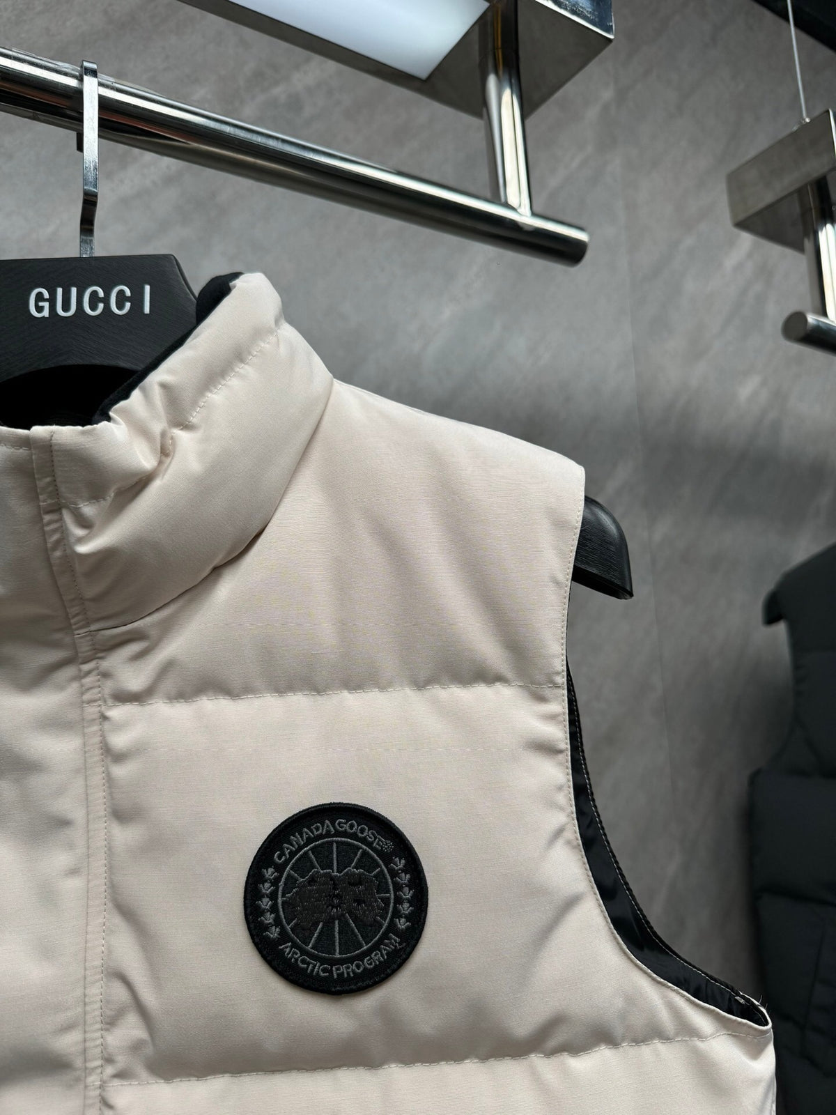 Canada Goose Black Label Quilted Vest in Cream