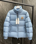 Moncler Stand-Collar Puffer Jacket in Light Blue