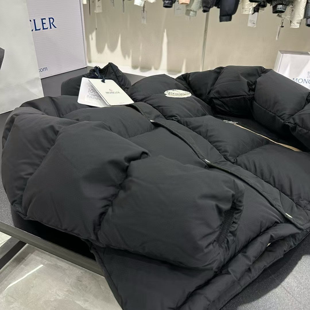 Moncler x Palm Angels Stand-Collar Puffer Jacket in Black