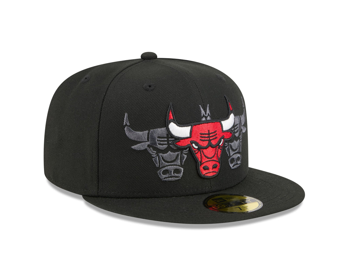New Era 5950 Chicago Bulls Tri Hit Fitted Hat