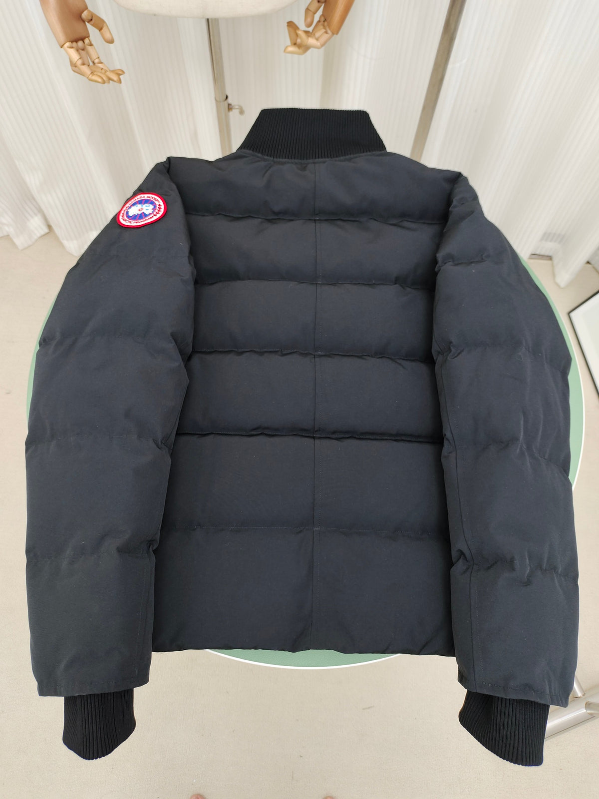 Canada Goose Quilted Zip-Up Jacket with Ribbed Stand Collar