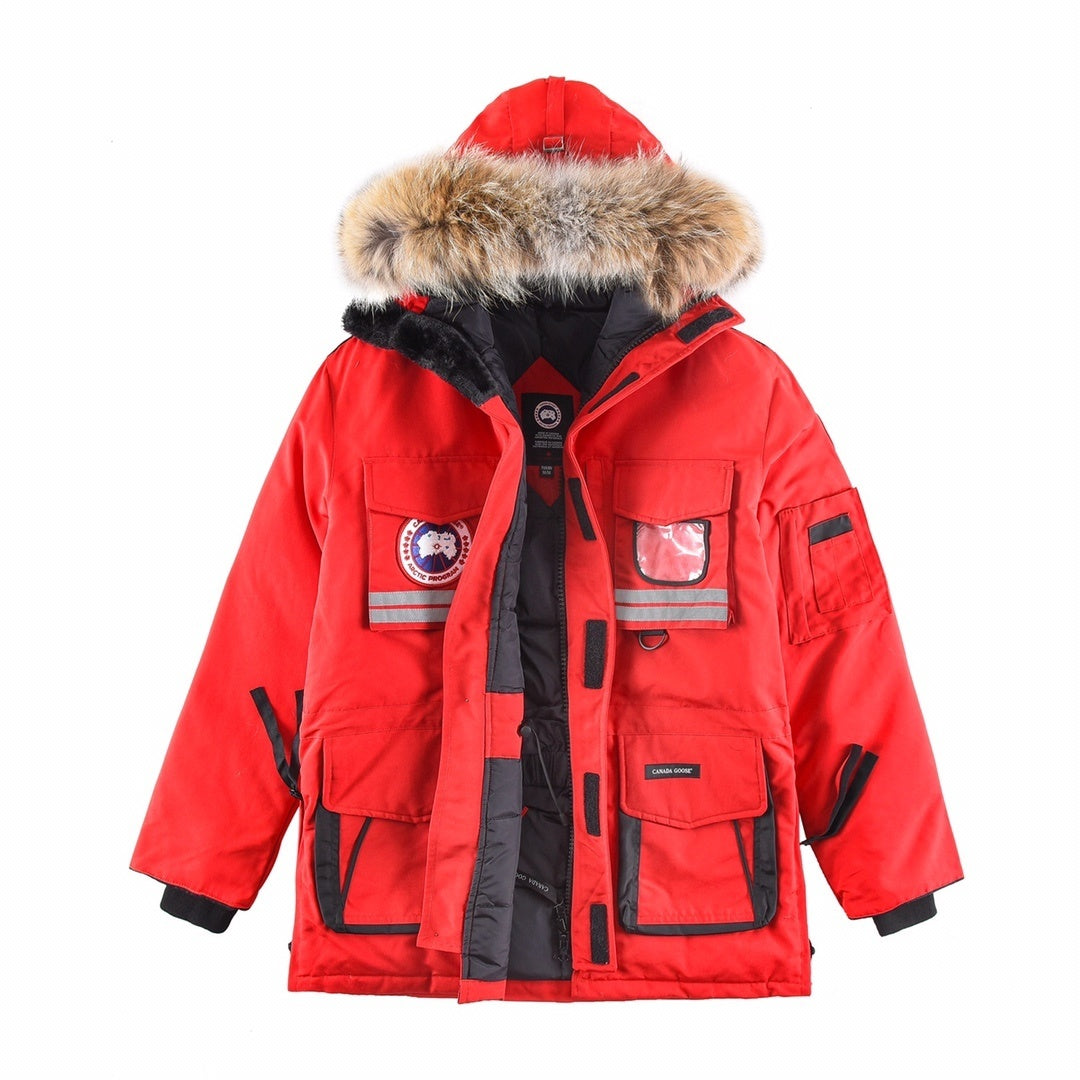 Canada Goose Hooded Utility Parka in Red