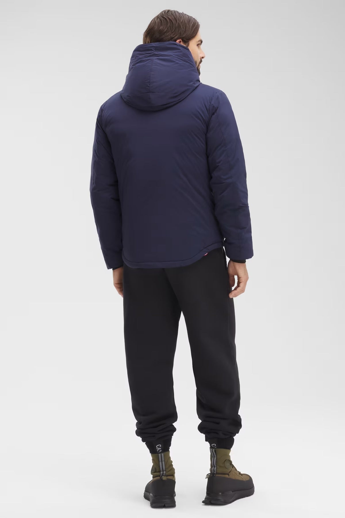Canada Goose Hooded Quilted Jacket in Navy Blue