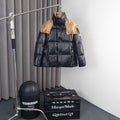Moncler Parana Hooded Puffer Jacket in Black with Gold-Tone Accents
