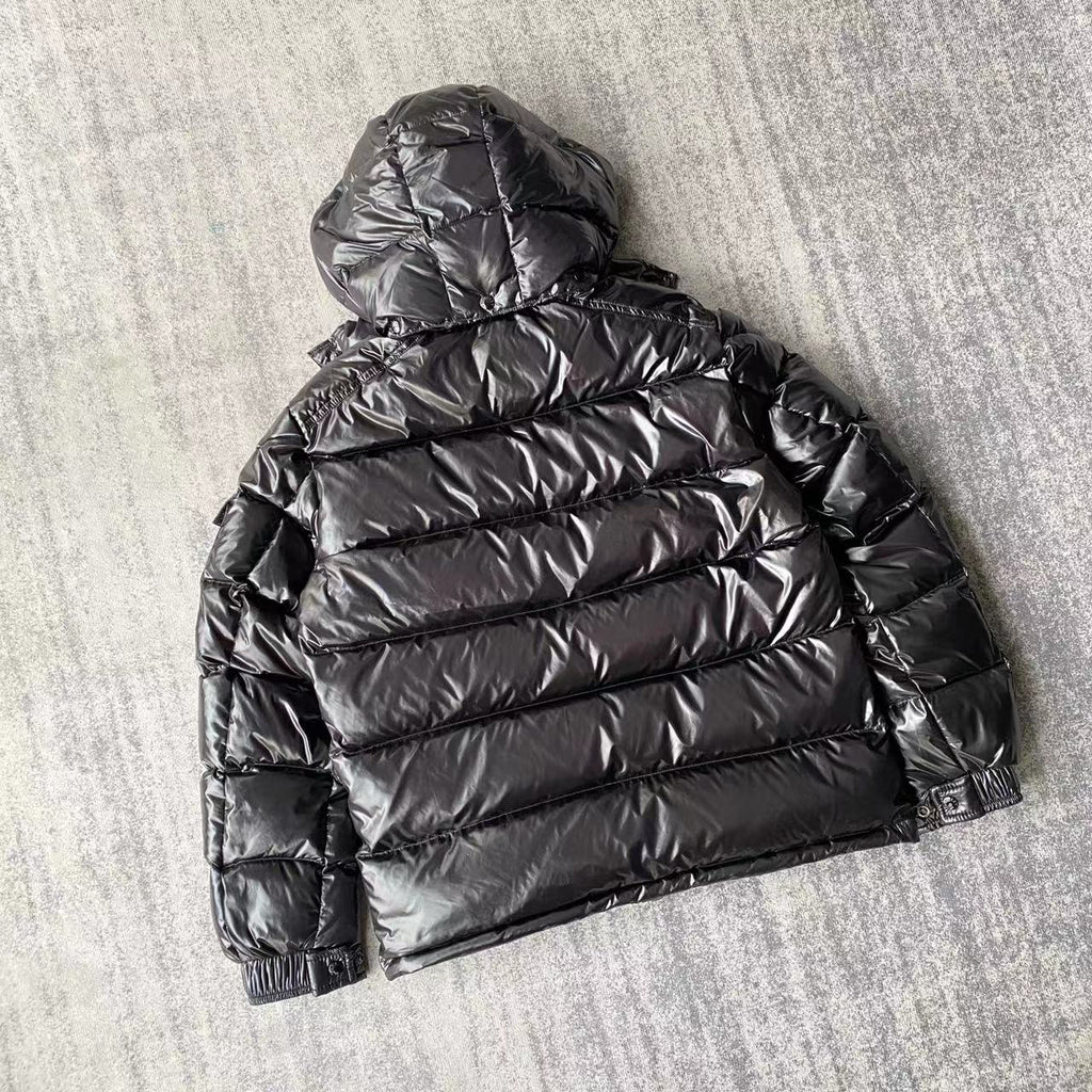 Moncler Maya Hooded Puffer Jacket - Glossy Black