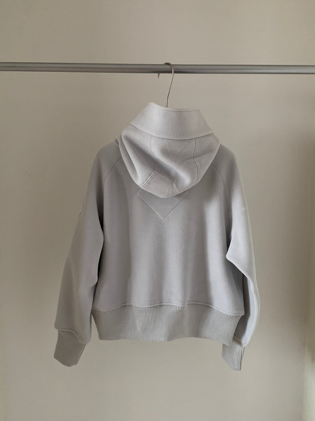 Canada Goose Zip-Up Fleece Hoodie in Light Grey