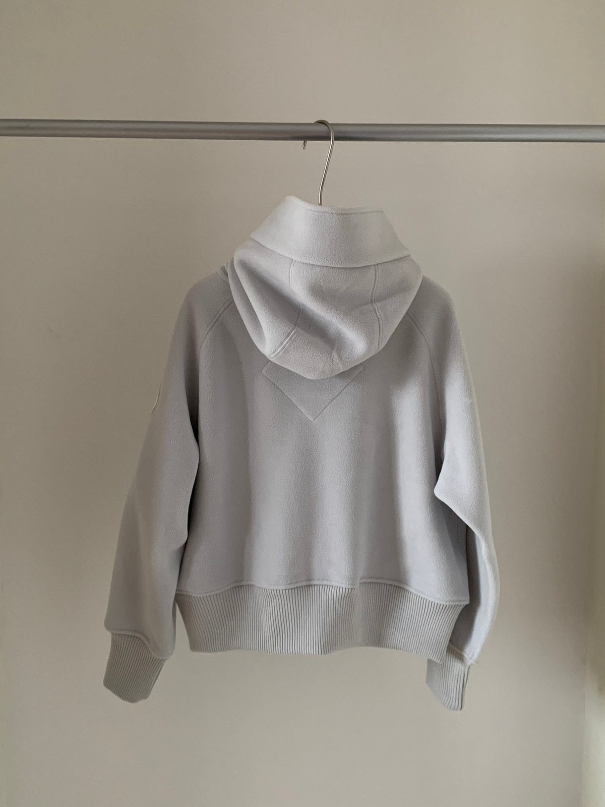 Canada Goose Zip-Up Fleece Hoodie in Light Grey