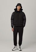 Canada Goose Hooded Jacket with Quilted Sleeves in Black