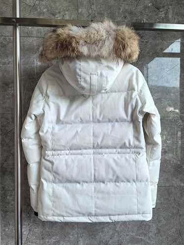 Canada Goose Hooded Quilted Jacket in White