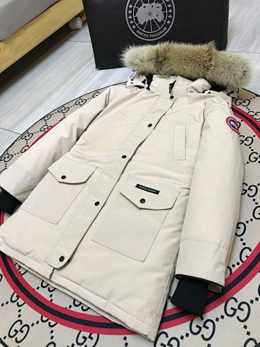 Canada Goose Women's Hooded Parka in Cream