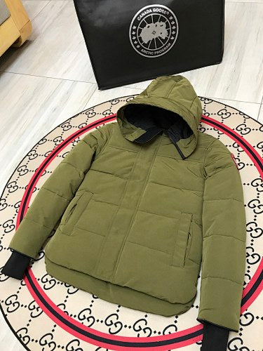 Canada Goose Unisex Hooded Quilted Jacket in Olive Green