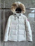 Canada Goose Hooded Quilted Jacket in White
