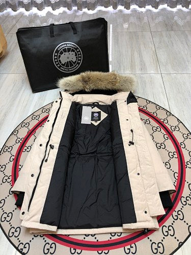 Canada Goose Women's Hooded Parka in Cream