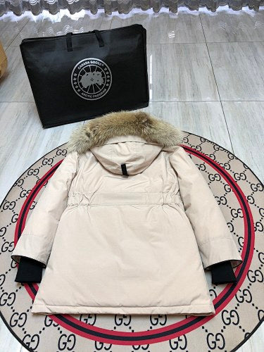 Canada Goose Women's Hooded Parka in Cream