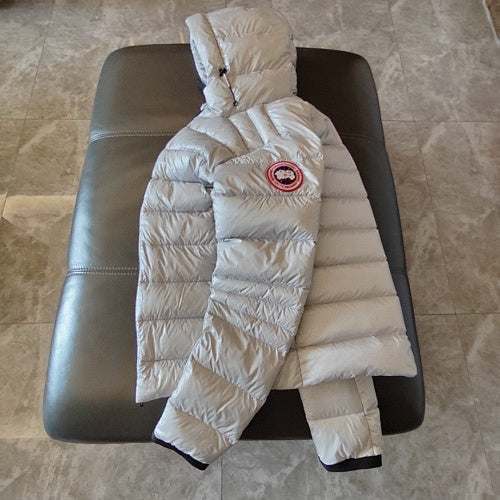 Canada Goose Hooded Puffer Jacket in Silver Grey