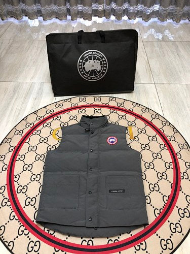 Canada Goose Quilted Stand-Collar Vest in Charcoal Grey