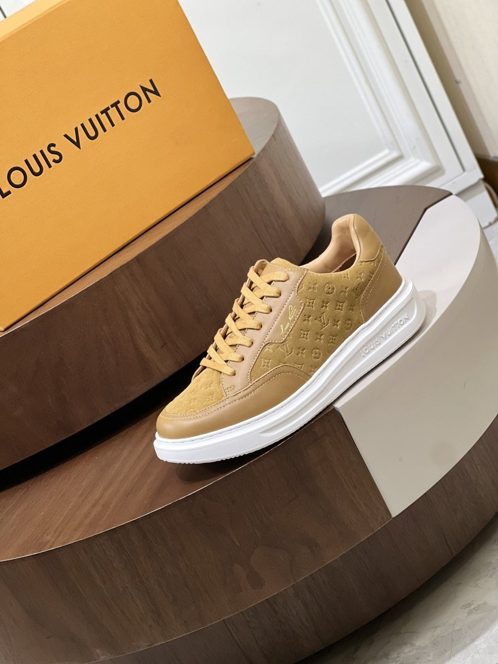 Louis Vuitton Tan Monogram Low-Top Sneakers